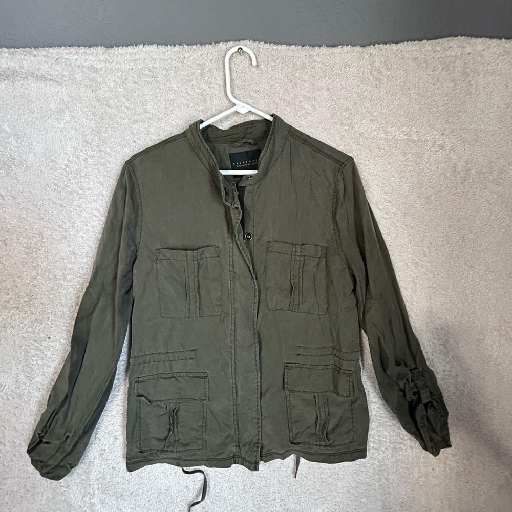 SANCTUARY  Green Army Utility Jacket Women Size Medium. Boho Casual